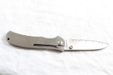 A G Russell Folding Lockblade Knife Serrated