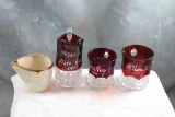 3 Ruby Flash Souvenir & 1 Souvenir Ashtray