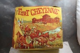 Ideal Fort Cheyenne Western Playset in Case