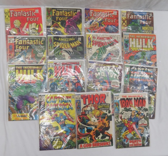 15 Vintage 12-15 Cent Marvel Superhero Comics