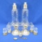 Sterling Silver Candlesticks & etched glass