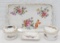 German Royal Saxony Porcelain 4 pc  Vanity Set