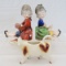 Early Hummel Bookend pair & cow creamer