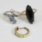 10kt gold onyx ring & scrap 7.5gtw