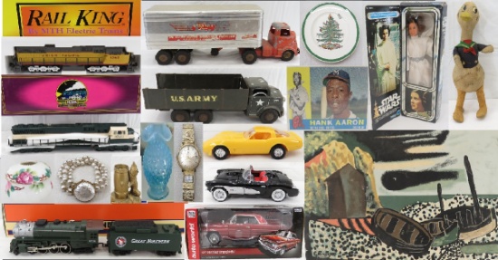 8-18 Diecast, Trains, Jewelry, Sports & Antiques