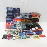 Mixed scale diecast cars loose and in packages
