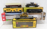 2 Rail King  and 3 Other Train Cars in Boxes