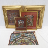 5 Tibetan Temple of Buddha Mandala Paintings