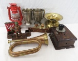 Spittoon, Bugle, Vintage Phone Part & More