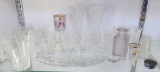 Antique Cut Glass tumblers, vases and more