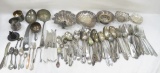 Silver plated spoons, serving pieces & more