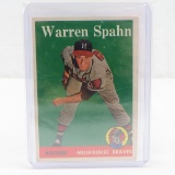 1958 Warren Spahn Topps Baseball Card