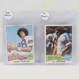 Theismann & Pearson '75 Rookie Football Cards