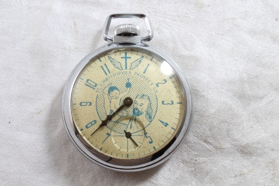 St christopher clearance pocket watch