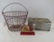 Egg box, egg scale & basket