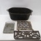 Cast Iron Roaster Bottom, grates, bed warmer