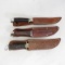 2 Western & West Cut K5 Knife in Sheaths