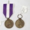 2 Japanese Pre WW2 Korean 1st N'tl Service Medals