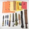 Knives, sheaths, and books on knives & bayonets