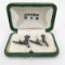 Sterling Silver Japanese cufflinks with case