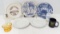 Military collector plates, glasses, mug
