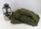 3 Military Blankets and Incomplete Lantern
