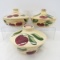 3 Watt Pottery Casserole Bowls with Matching lids