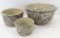 3 Red Wing Stoneware Spongeware Mixing Bowls