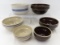 Stoneware Mixing Bowls Including Red Wing Brown