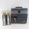 2 Walkie Talkies & Electronic Parts in Tool Box