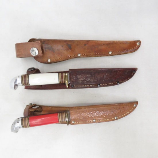 3 Western Knives with Sheaths