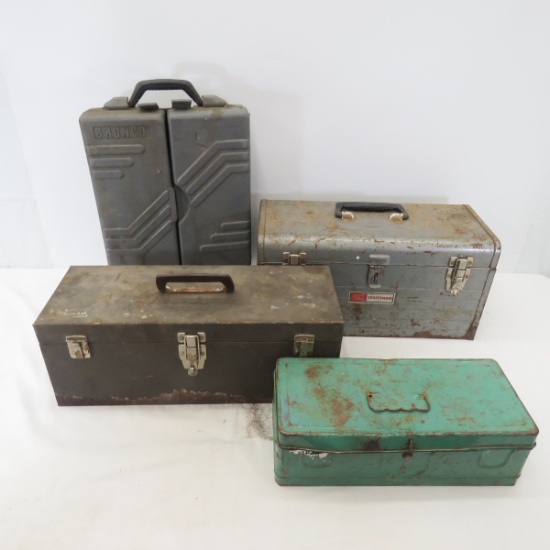4 Tool Boxes with Tools
