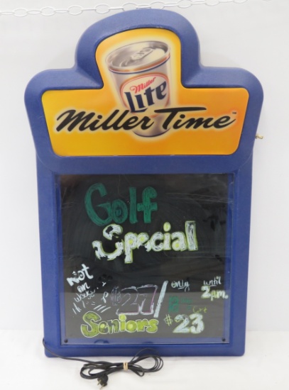 Lite Miller Time Illuminated Chalkboard- Works