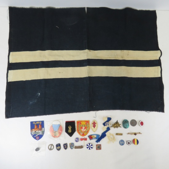 Norwegian and unidentified military pins & more