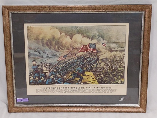 Currier & Ives Fort Donelson Framed Print