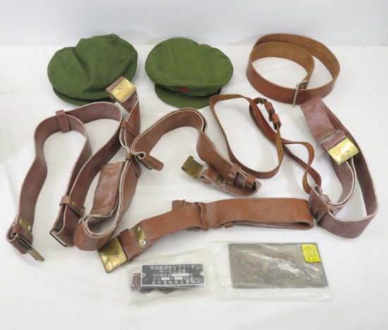 Chinese Military hats, belts & More