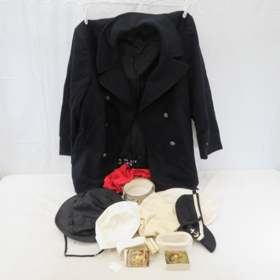 US Navy Coat, Caps and Gear