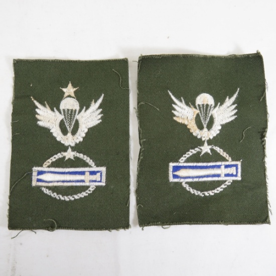 Military paratrooper cloth patches