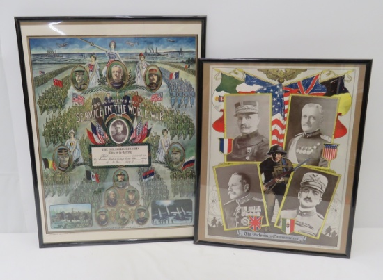 2 Military Posters in Frames