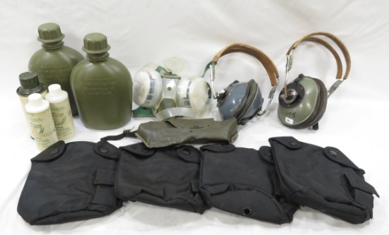 Military headsets, mask, canteens & more