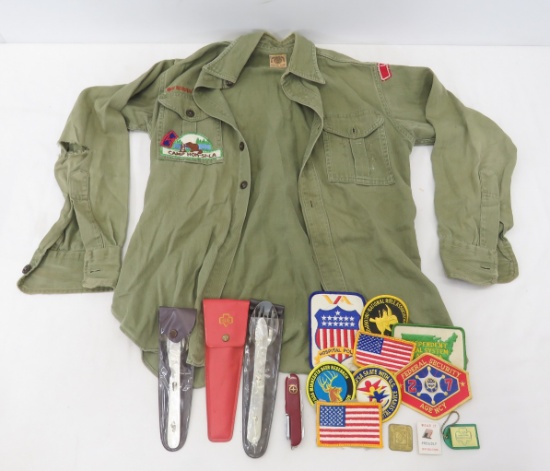Patches, Camping Silverware, BSA Shirt