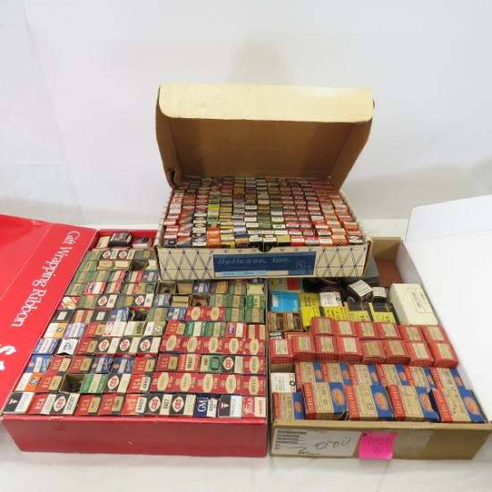 3 Boxes Vintage Radio Tubes & Misc Electronic Part
