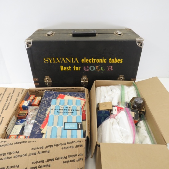 Sylvania Electric Tube Case w/Tubes & 2 Boxes Misc