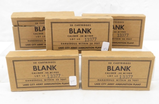 100 Rounds .30 Cal Blank Ammunition