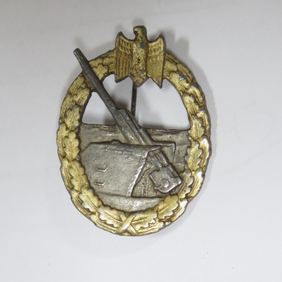 WWII German Kriegsmarine coastal artillery badge