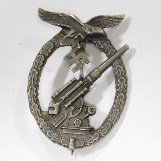 WWII German Luftwaffe Flak (Anti-Aircraft) Badge