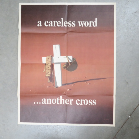 "a careless word .. another cross" 1943 OWI Poster