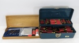Assorted 12 GA in tackle box and cleaning kit