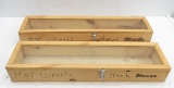 2 Table Top Wood and Glass Display Case
