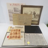 Civil War 1st Lt Certificate and other Ephemera